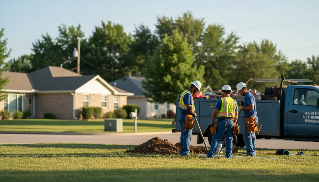 Residential water line and bathroom plumbing service in Wyoming, PA